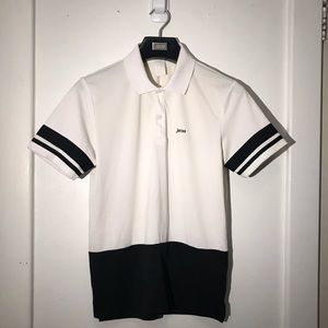 Joma black and white shirt sleeve polo shirt Size M